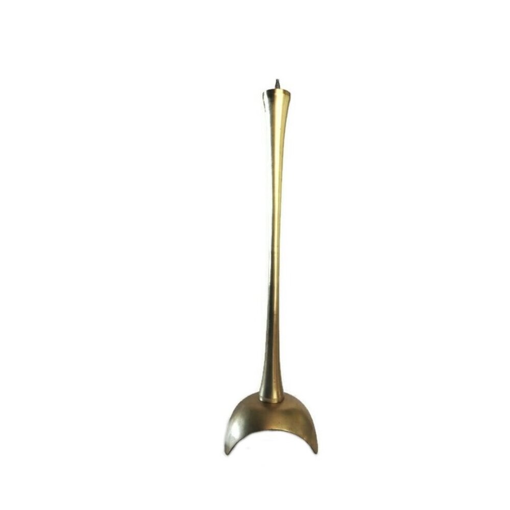 Mid Century Large Brass Cup-hilled Sword Candle Stick